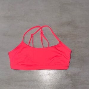 Alo Yoga-Airlift Intrugue Bra-Flourescent Pink Coral